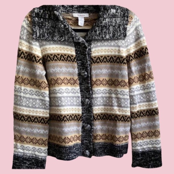 Style & Co Winter Vintage Button Down Cardigan - Picture 1 of 4
